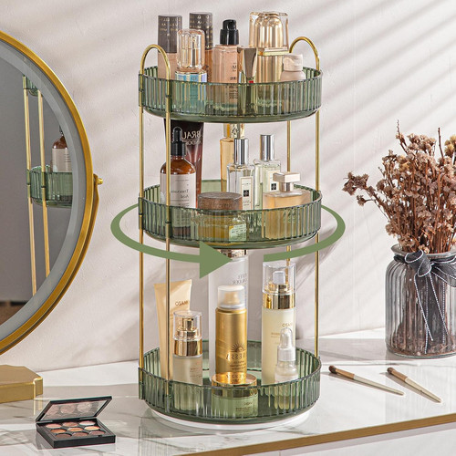 Rotating makeup organizer - rotating,